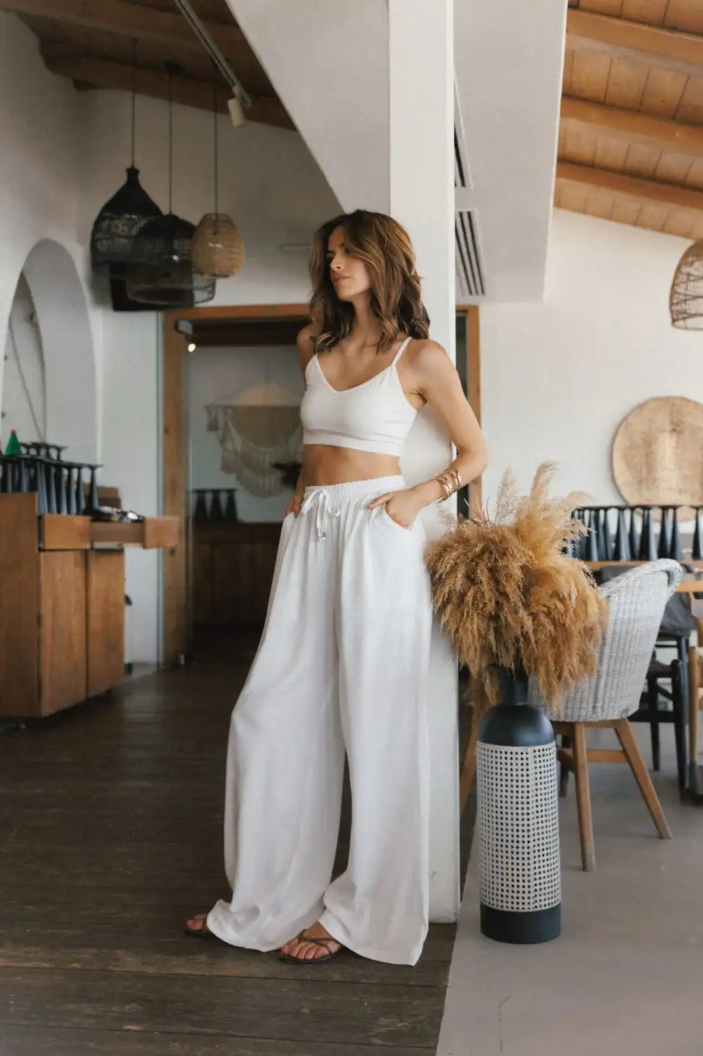 PANTALONE LAGANINI OFF WHITE