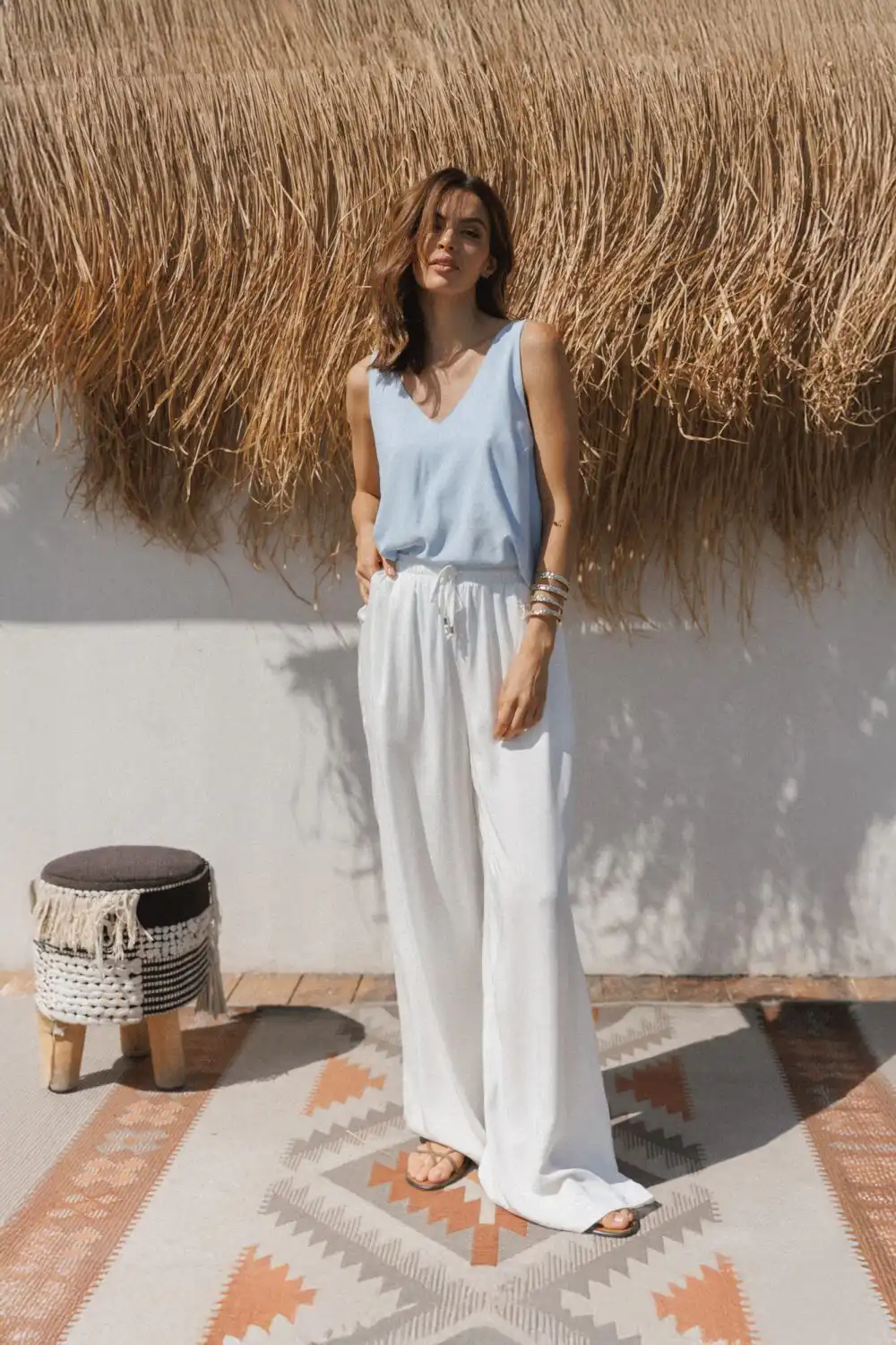 PANTALONE LAGANINI OFF WHITE - Slika 2