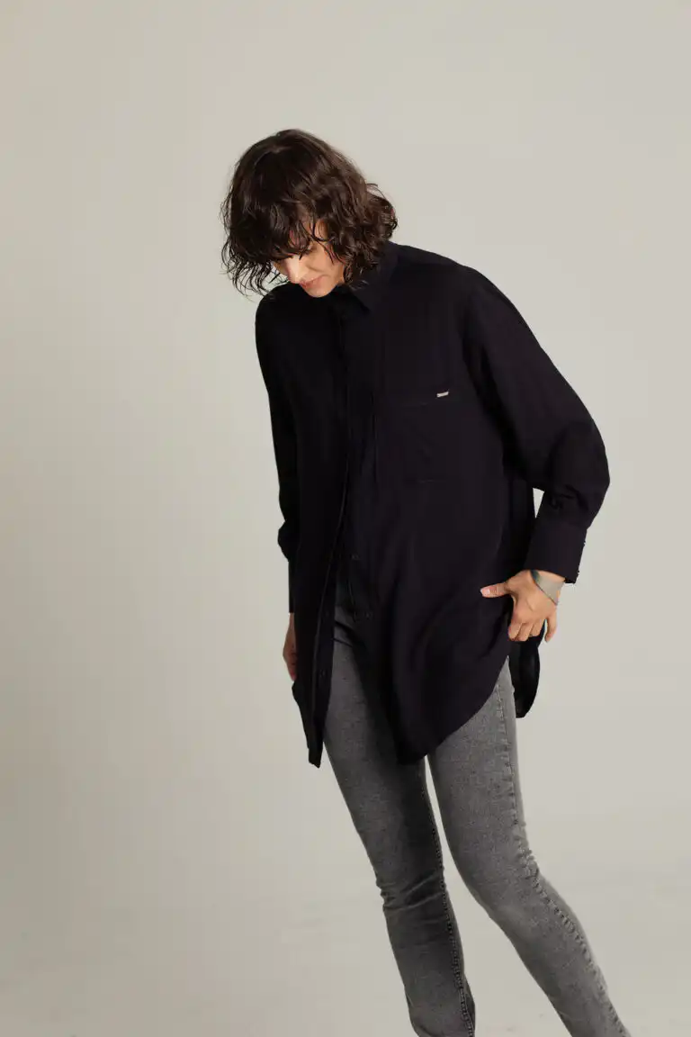 košulja oversized black